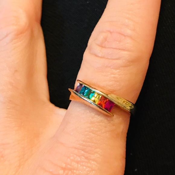 Multicolor Gold Ring - Picture 6 of 8